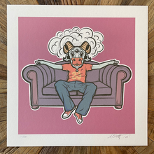 "Couch Tour Goat" Limited Edition Art Print