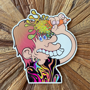 "Ice Cream MF Cones" Pop-of-Glitter Sticker