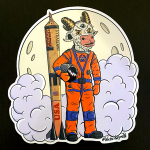 Huntsville Rocket Goat Sticker