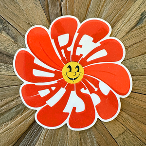 "Red Daisy" Vinyl Sticker