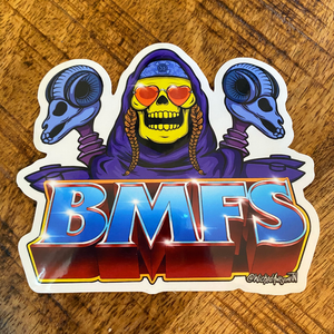 "Skeletor BMFS" glossy vinyl sticker
