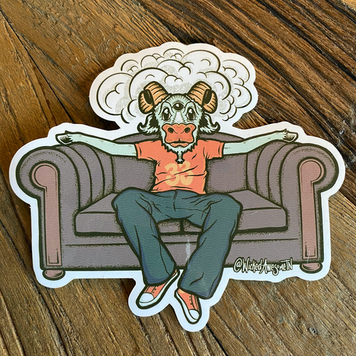 Couch Tour Goat Sticker